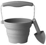 Scrunch súprava silikónové vedierko a lopatka, Anthracite Grey