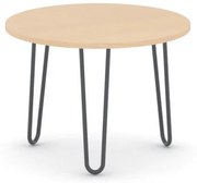 Okrúhly konferenčný stôl SPIDER, priemer 60 cm, čierna podnož, buk