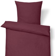 Ľanová posteľná bielizeň, vínová, štandardná veľkosť