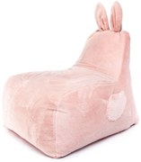 INTERMEDIC SK Sedací vak Bunny L Lapit – 300 L, detský vak s uškami, plyšový Farba: 91 - ružový