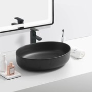 Erga Aadhya, umývadlo na dosku 550x415x140 mm, čierna matná, ERG-V03-9594-M-001-BK