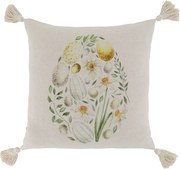 Béžová ľanová obliečka na vankúš Aix - 50*50 cm