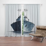 Sablio Záves Vojnová loď na pokojnom mori: 2ks 140x250cm