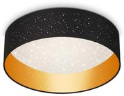 Briloner 3882-015 - LED Stropné svietidlo MAILA STARRY LED/18W/230V čierna/zlatá BL1549