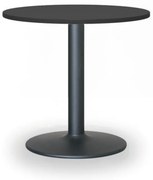 Konferenčný stolík ZEUS II, priemer 60 cm, čierna podnož, grafit