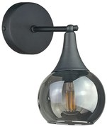 Nástenné svietidlo STAR 1xE27/60W/230V čierna/dymová čierna