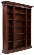 furniture-nabytek.cz - Masívna knižnica Cambridge I z mahagónu, lakovaná, hnedá – 168×34×210 cm