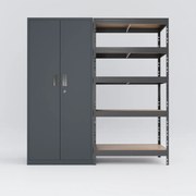 Régal RIVET PACK 180x90x45cm s plechovou skriňou 180x80x45cm