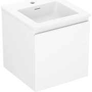 Mexen Orio, kúpeľňová skrinka 45 cm s umývadlom Otis, 1 zásuvka, biela matná, 91A10-04547-1-BF01-W18M01