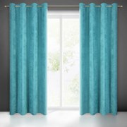 ZATEMŇOVACÍ ZÁVES NA KRÚŽKOCH JULIE 140X250 CM TYRKYSOVÁ