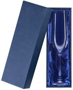 Darčeková krabička so saténom na 1 sektovou pohárik Výstielka: modrý satén