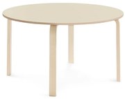 Stôl ELTON, Ø 1200x640 mm, laminát - breza, breza
