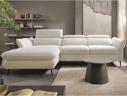 Rohová sedacia súprava Mango, krémová látka, ľavý roh%