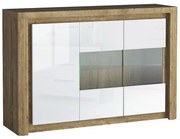 Vitrína Livinio L3 Ribbeck/Biely lesk