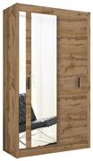 Šatní skriňa so zrkadlom SABRINA 120x215 cm dub woltan