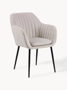 Stolička's opierkami a kovovými nohami Emilia