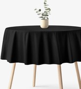 Goldea okrúhly obrus 100% bavlnené plátno - čierny Ø 100 cm