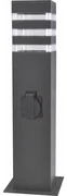 Polux Vonkajšia lampa so zásuvkou TEKSAS 1xE27/20W/230V 44 cm IP44 čierna SA2038