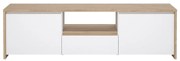 Biely/v prírodnej farbe TV stolík v dekore duba 179x52x48 cm Next – Tvilum