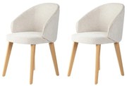Súprava jedálenských stoličiek Bentley White and Light Oak, 2 ks