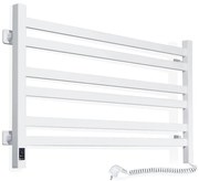 Kúpeľňový rebríkový radiátor s termostatom AVANGARD 316W/230V 50,6 cm IP44 biely pravý