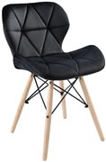 Jedálenská stolička MURET zamatová, čierna