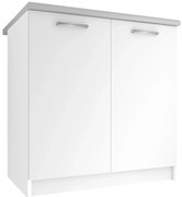 Kuchynská skrinka Belini spodná 80 cm biely mat s pracovnou doskou  TOR SD80/0/WT/WT/0/E