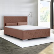 Čalúnená posteľ s úložným priestorom CRIS Oranžová 160 x 200 cm