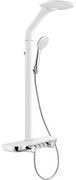 Mexen Bolt, sprchová sada s ručnou a dažďovou hlavicou, biela-chrómová, 78108-20