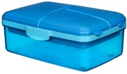 SISTEMA Box na desiatu/obed s priehradkami aj fľaštičkou, 1,5l - mix farieb Farba škatuliek SISTEMA: Modrá