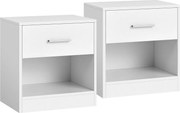 Set nočných stolíkov E1081 WT, biela, 2 ks