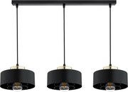 Brilagi - Závesný luster na lanku SPRING 3xE27/60W/230V čierna/zlatá