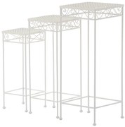 Autronic BONTEC Stojan na kvety - kov, biela farba, cena za sadu 3 ks Farba: Biela