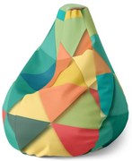Sedací vak Pear trojuholníky - detský, farebná