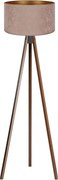 Brilagi - Stojacia lampa VELVET 1xE27/60W/230V wenge/béžová