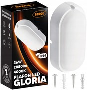 BERGE Prisadené stropné LED svietidlo 36W - neutrálna biela