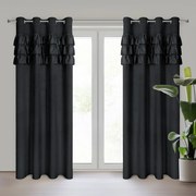 ZATEMŇOVACÍ ZÁVES NA KRÚŽKOCH SAMI 140X250 CM ČIERNA