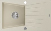 Mexen Cesar granitový jednokomorový drez s odkvapkávačom 775 x 470 mm, béžová - 6514771010-69