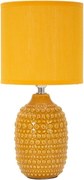 Keramická stolová lampa v horčicovej farbe s textilným tienidlom (výška 30,5 cm) Points – Mauro Ferretti
