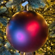 DECOLED Plastová guľa, priemer 30 cm, bordová, matná