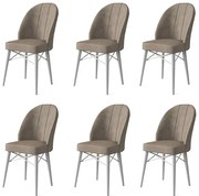 Súprava jedálenských stoličiek Ritim Cappuccino, 6 ks