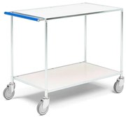 Kancelársky vozík COOPER, policový, nosnosť 150 kg, biely