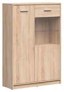 Vitrína BRW Nepo Plus 24 (dub sonoma) . Akcia -31%. Vlastná spoľahlivá doprava až k Vám domov. 1098373