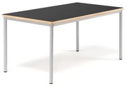 Stôl BURÅS, 1520x800 mm, čierna, strieborná