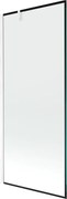 Mexen Next vaňová zástena jednokrídlová 80 x 150 cm, Čierny vzor, Biela - 895-080-000-00-0-20