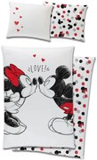 Bavlnené posteľné obliečky Minnie & Mickey Mouse - motív Love - 100% bavlna Renforcé - 90 x 70 cm + 140 x 200 cm