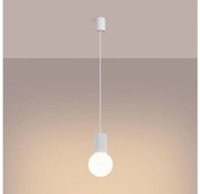 Sollux SL.1709 - Luster na lanku HALO 1xG9/8W/230V pr. 12 cm biela