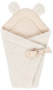 Krémová detská zavinovačka s baránkom 35x65 cm – Meowbaby