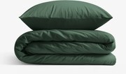 Goldea bavlnené posteľné obliečky - tmavo zelené 140 x 200 a 70 x 90 cm