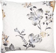 Biela obliečka na vankúš s kvetmi Lilia - 50*50 cm